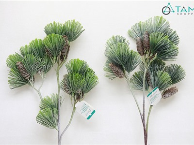 Cành cây thông dầu giả có trái Vintage HOA-CHG-85